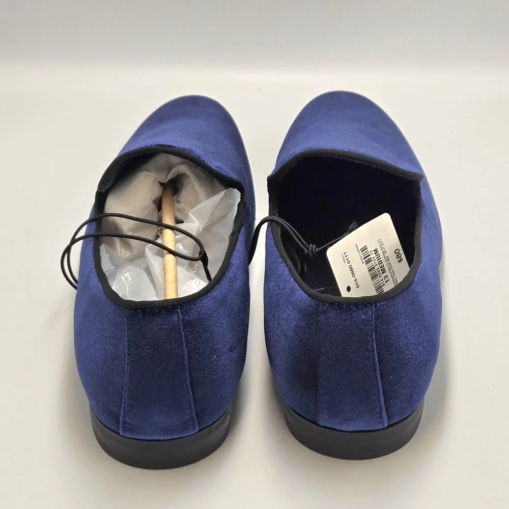 JF J Ferrar Kendrick Mens 13M Navy Dress Shoes Velvet Slip On‎